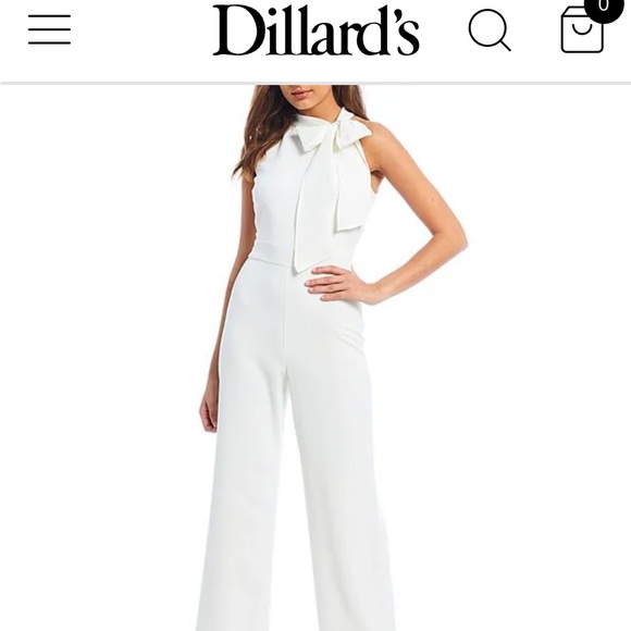 Antonio Melani Winter White Women's Jumpsuit, bow - Picture 1 of 4